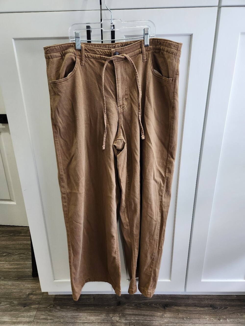 American Eagle Dreamy Drape Stretch Low Rise Ultra Wide Leg Pants Size 12 Long